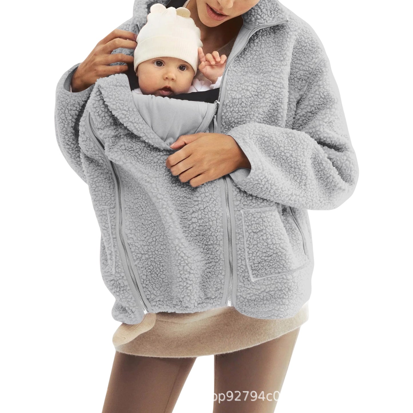 Loose Kangaroo One-piece Solid Color Idle Style Coats