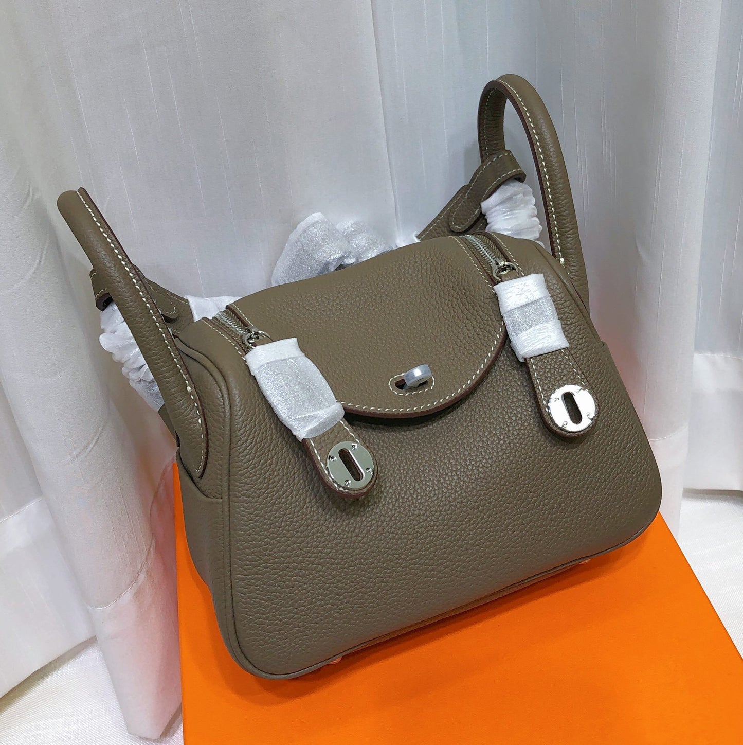 Women's Cowhide Mini Lindy Genuine Leather Doctor Gold Crossbody Bags