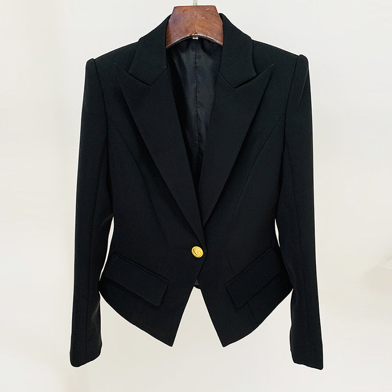 Quality Fashion One Button Lion Buckle Slim Blazers