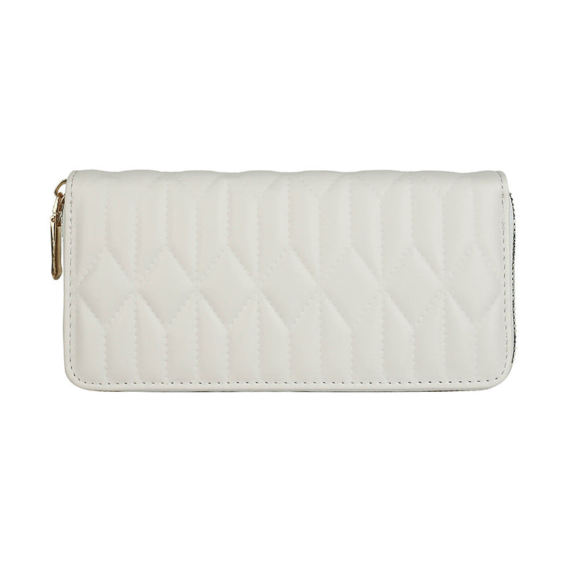 Women's Spring Indentation Mid-length Clutch Fashion Solid Ladies Wallets