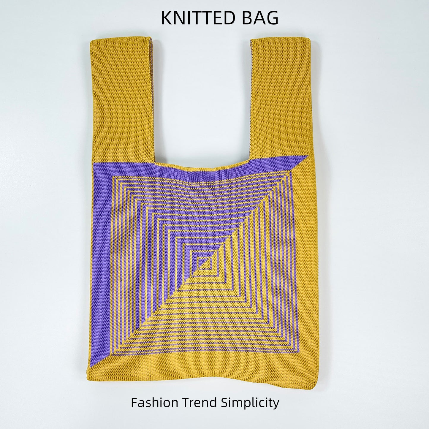 Women's Flower Knitted Large Capacity Totes Wrist Handbags