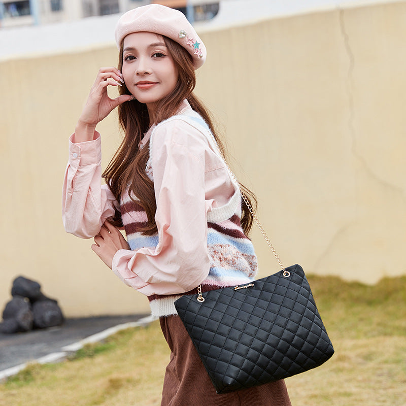 Diamond Embroidery Large Capacity Totes Solid Tote Bags