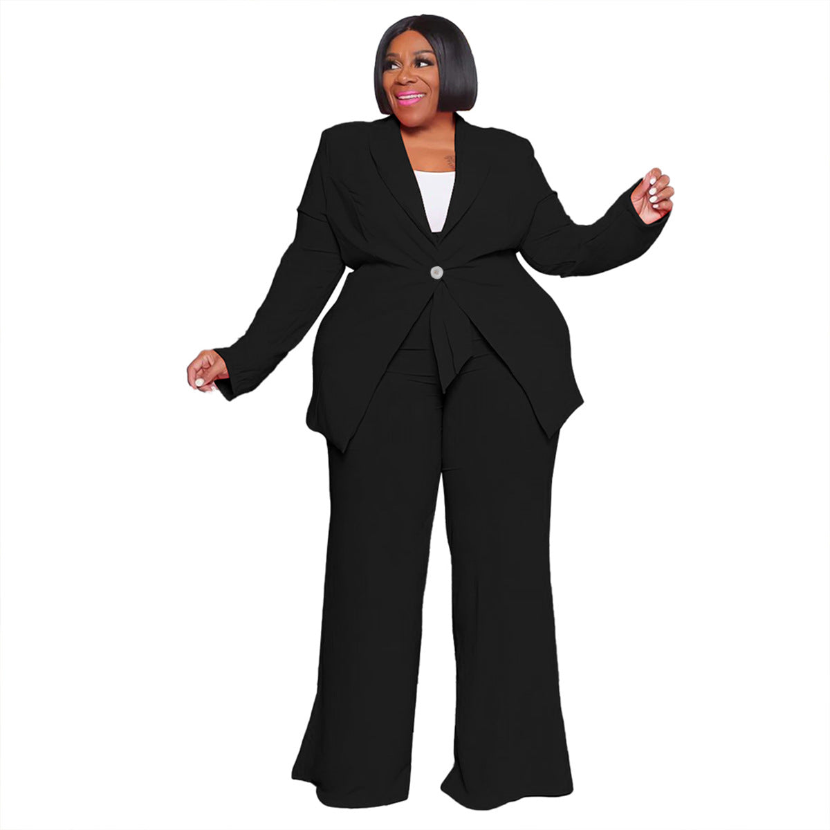 Women's Fashion Temperament Professional Casual Long Sleeve Plus Size