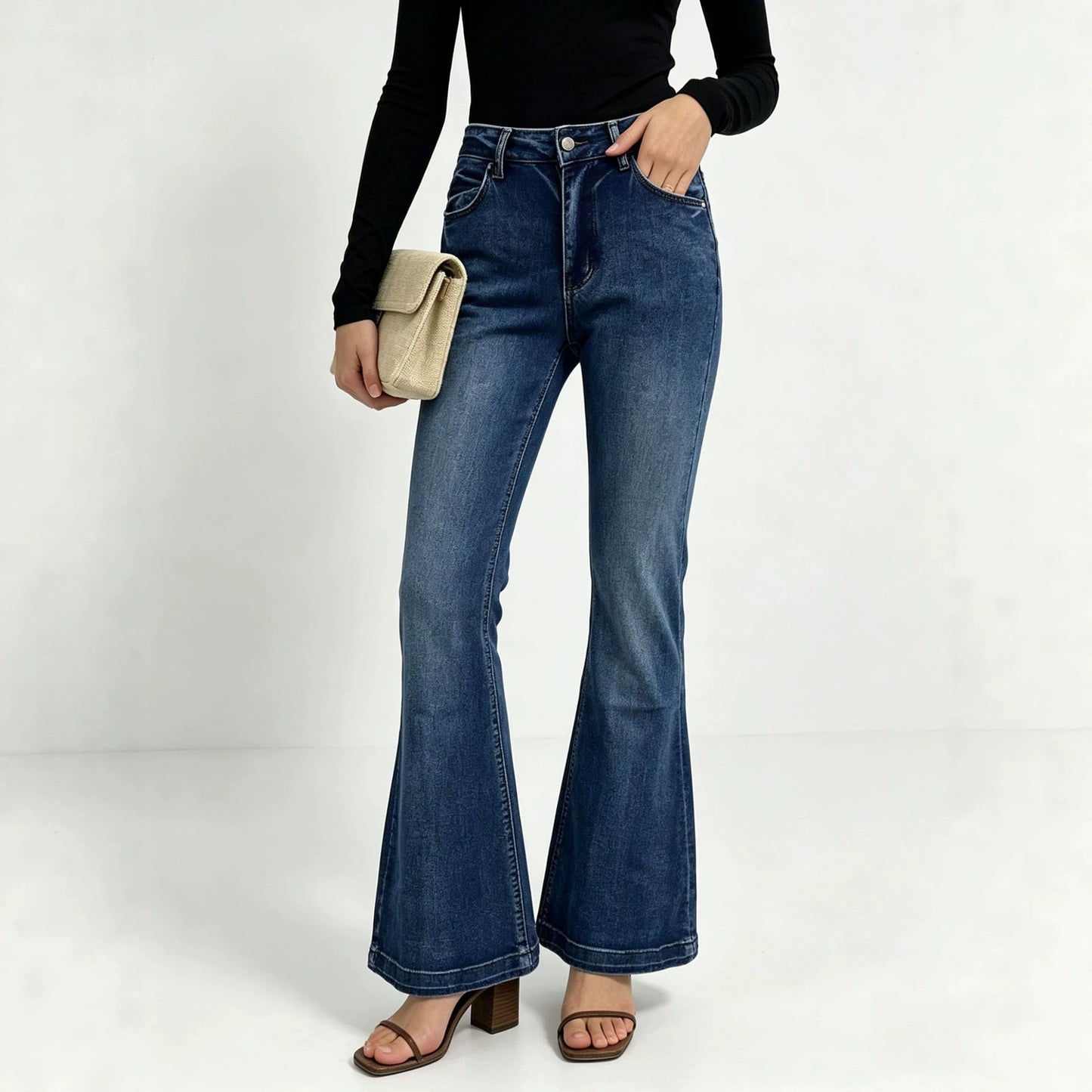 Women's American Retro Hot Trousers Slim Fit Jeans
