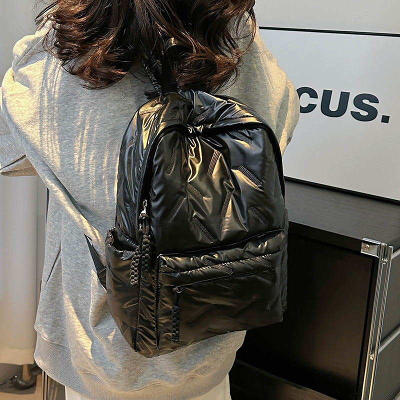 Women's & Men's & Large Capacity Cotton Clothing Couple Middle School Students' Schoolbags