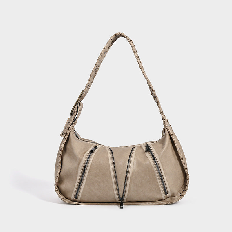 Women's Red Underarm Niche Design Large Capacity Armpit Bags