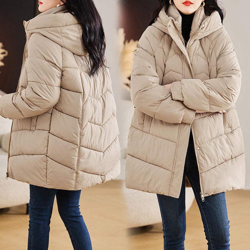 Winter Preppy Style Mid-length Fashion Casual Coats