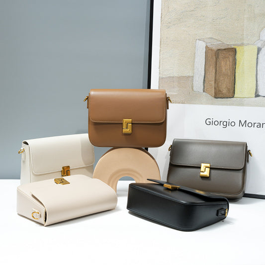 Graceful Women's Leather High-grade Genuine Underarm Small Square Bags