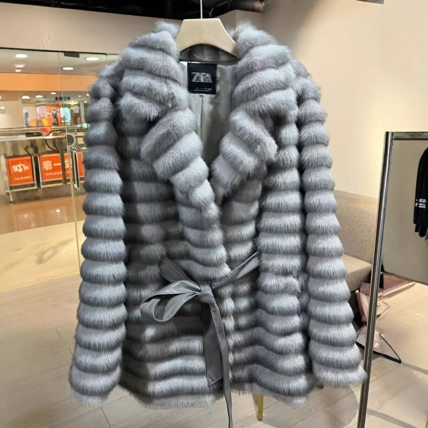 Fashion Tailored Collar Whole Leather Environmental Coats