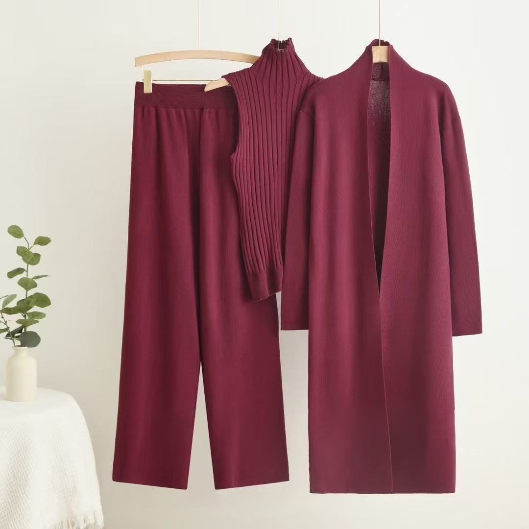 Long Trench High Neck Inner Wear Elastic Waist Suits