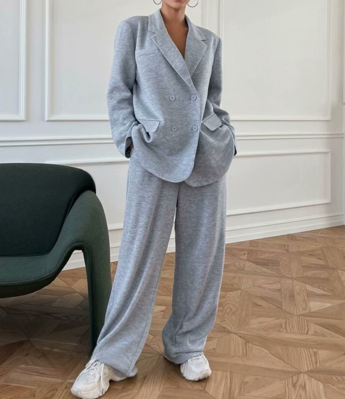Women's Trend Lapel Casual Trousers With An Suits