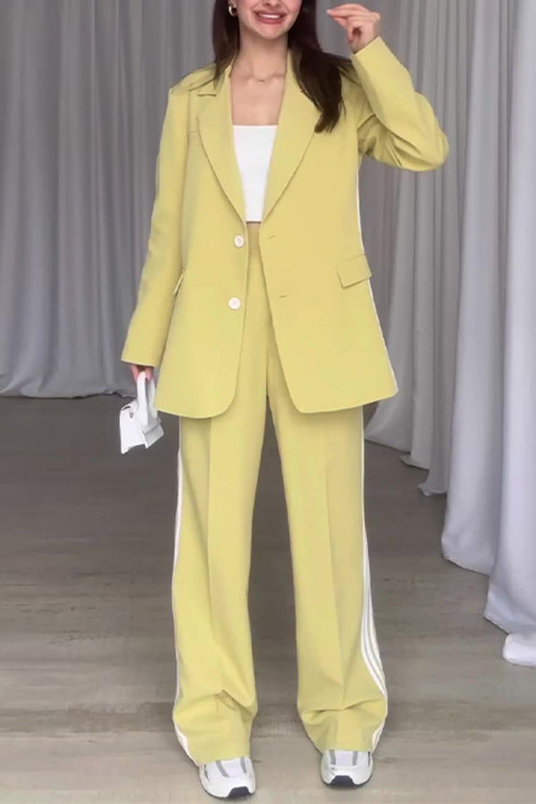 Women's Solid Color Fashion Striped Printed Elegant Suits