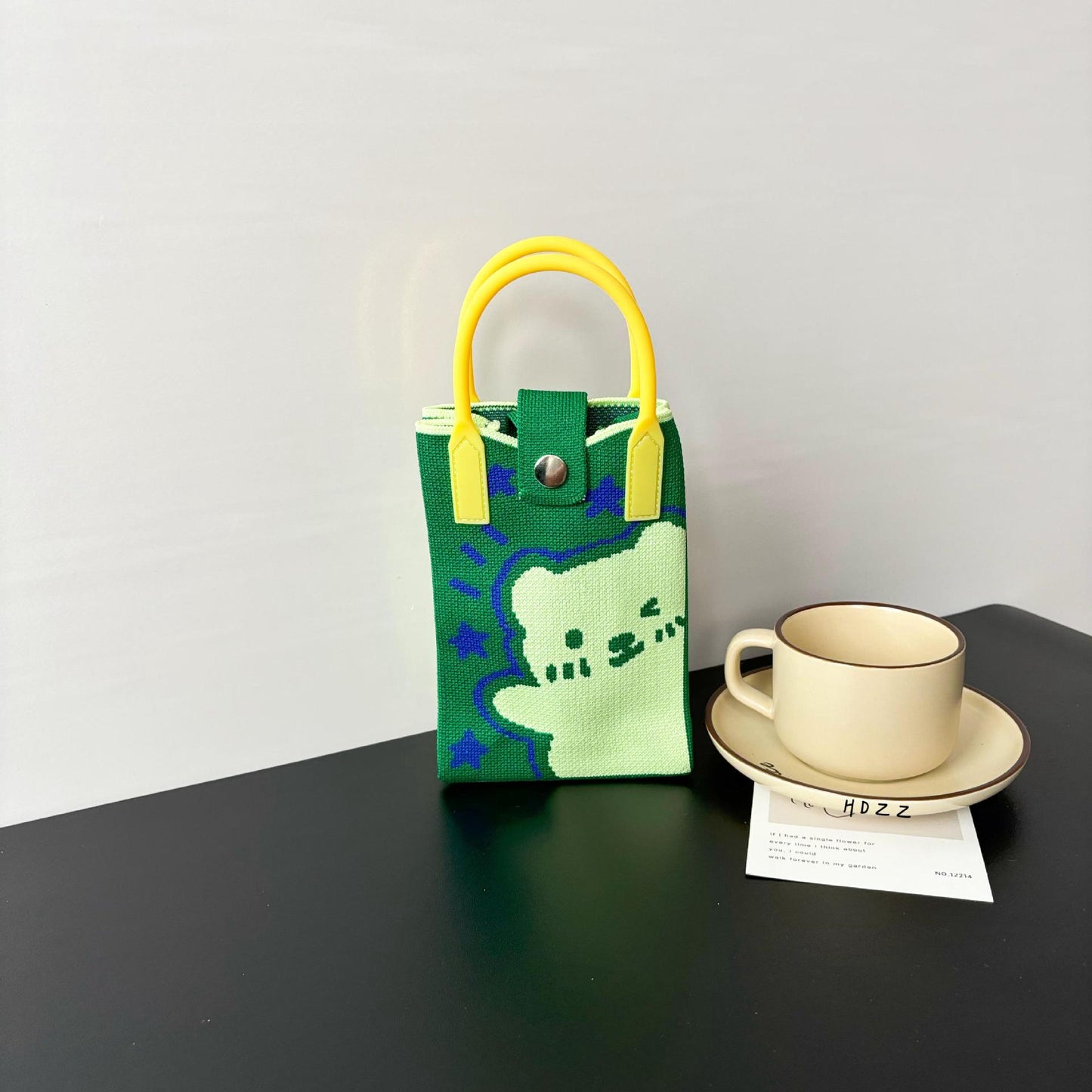 High Sense Mobile Cartoon Knitted Dopamine Bags