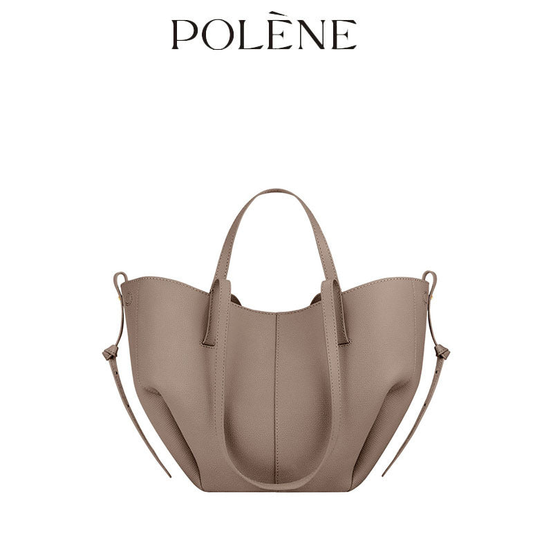 Women's Style Cowhide Large Capacity Totes Pleated Shoulder Bags