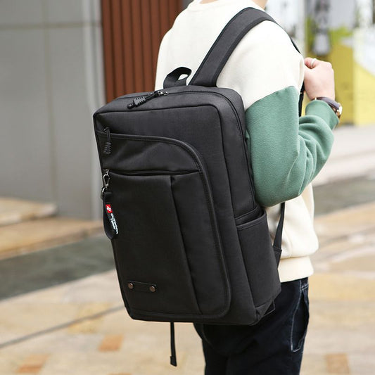 Men's Large Capacity Waterproof Document Silk Screen Backpacks