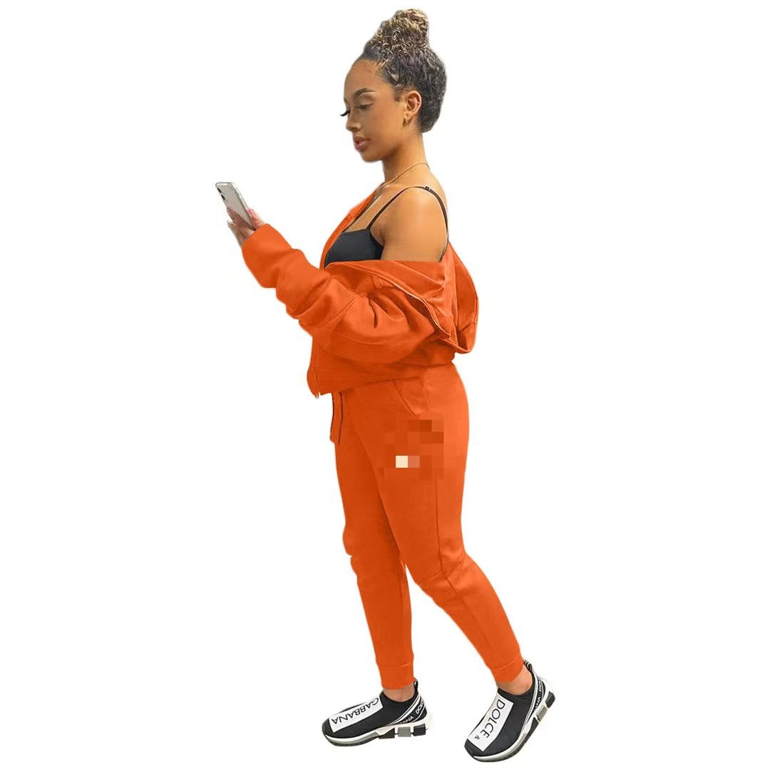 Women's Sportswear Slim Fit Fashion Casual Two-piece Suits