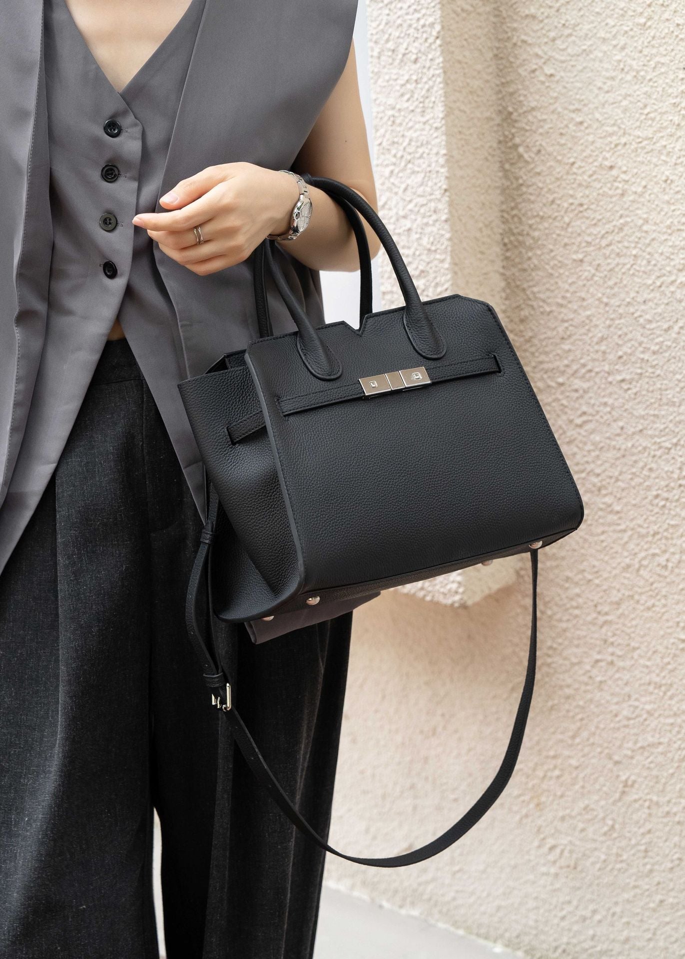 Women's Leather First Layer Cowhide Large Handbags