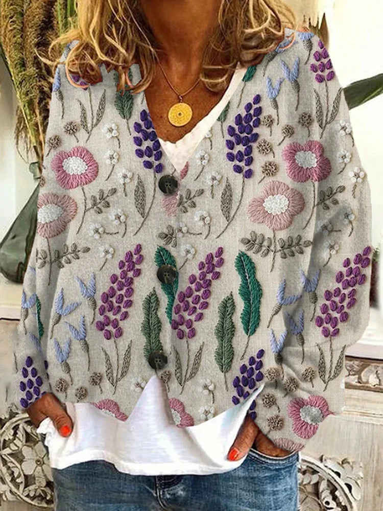 Women's Printed Wear Soft Feel Casual Cloak Sweaters