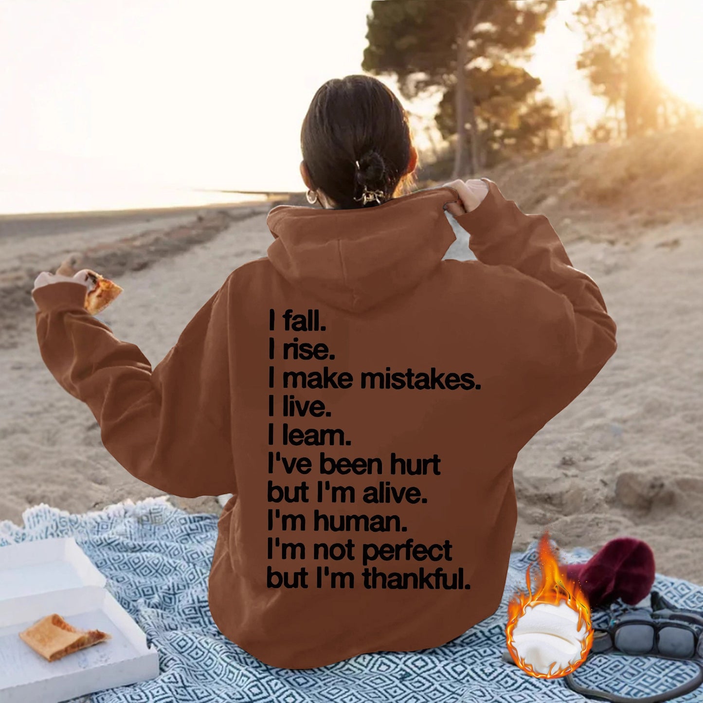 Women's European Kangaroo Pocket Hooded Long Sleeve Tops