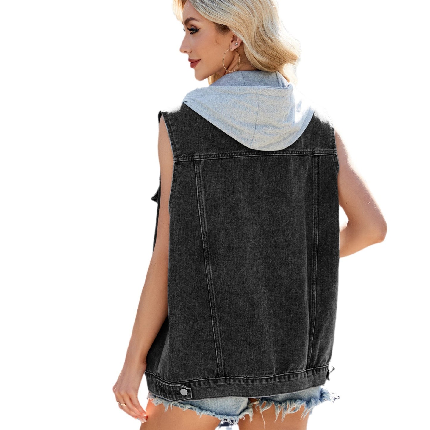 Women's Washed Fashion Casual Denim Waistcoat Women's Vest