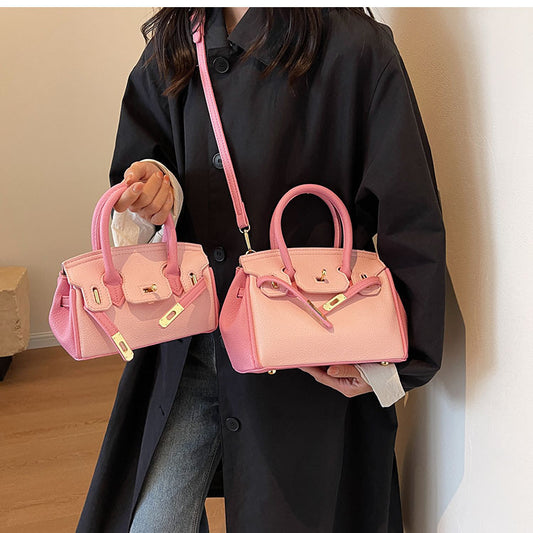 Women's Textured Trendy Popular Versatile Fashion Portable Shoulder Bags