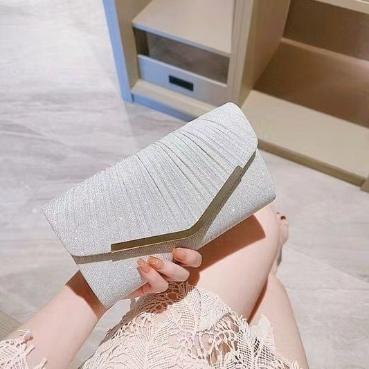 Women's Pleated Envelope Elegant Dress Dinner Clutch Evening Bags