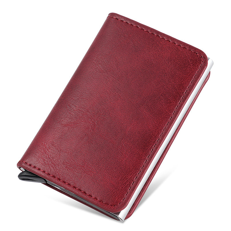 Men's Carbon Fiber Cassette Automatic Pop-up Metal Card Holder