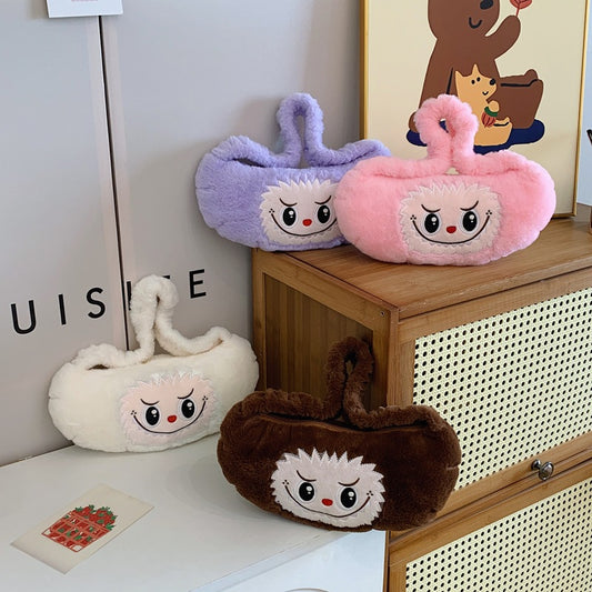 Automobiles Curtain Cloth Plush Pop Mart Cartoon Shoulder Bags