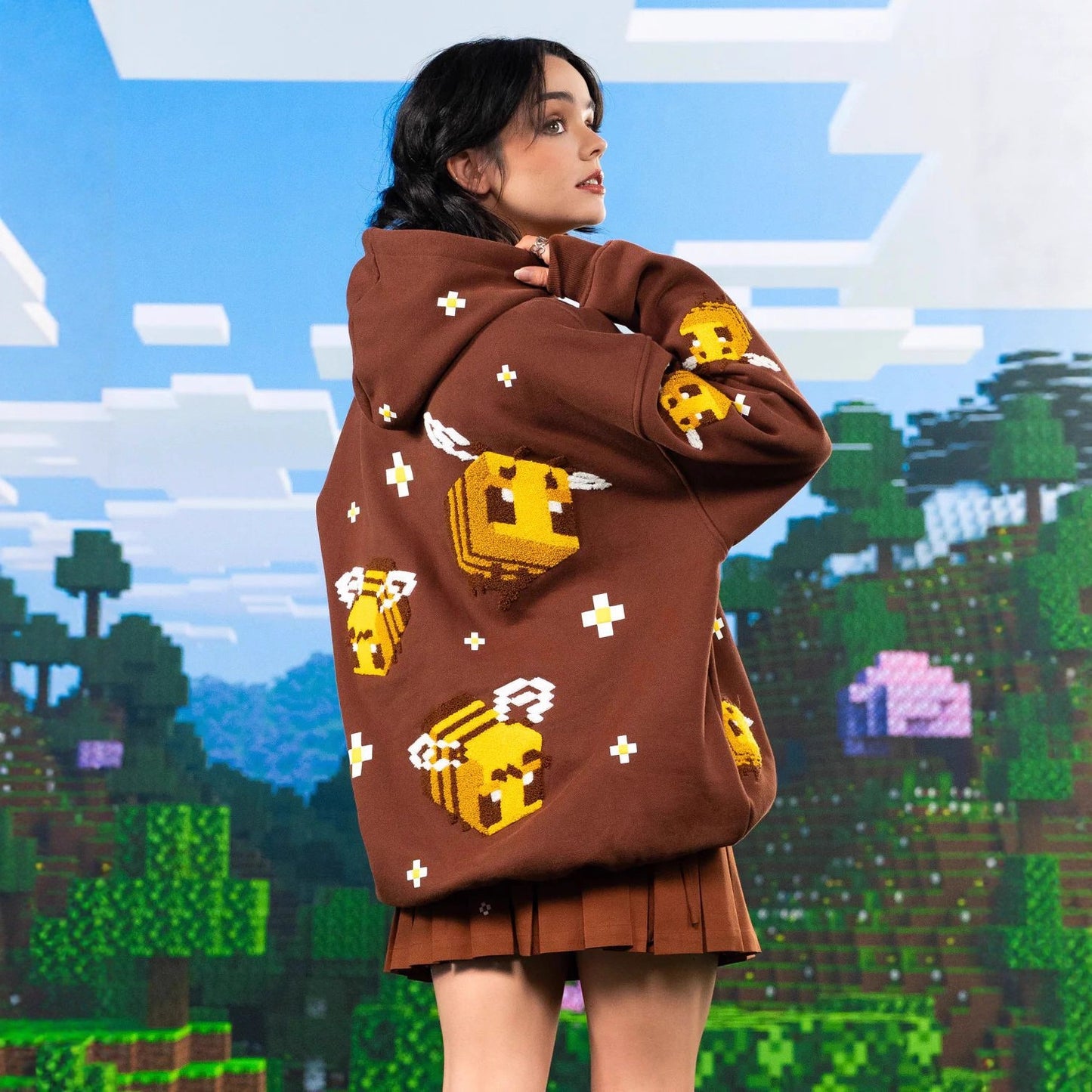 Women's Winter Fashion Printed Hooded Long Sleeve Pocket Sweaters