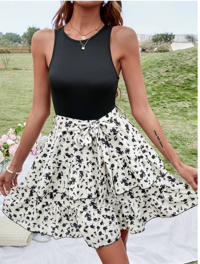 Durable Innovative Women's Summer Sleeveless Printed Dress