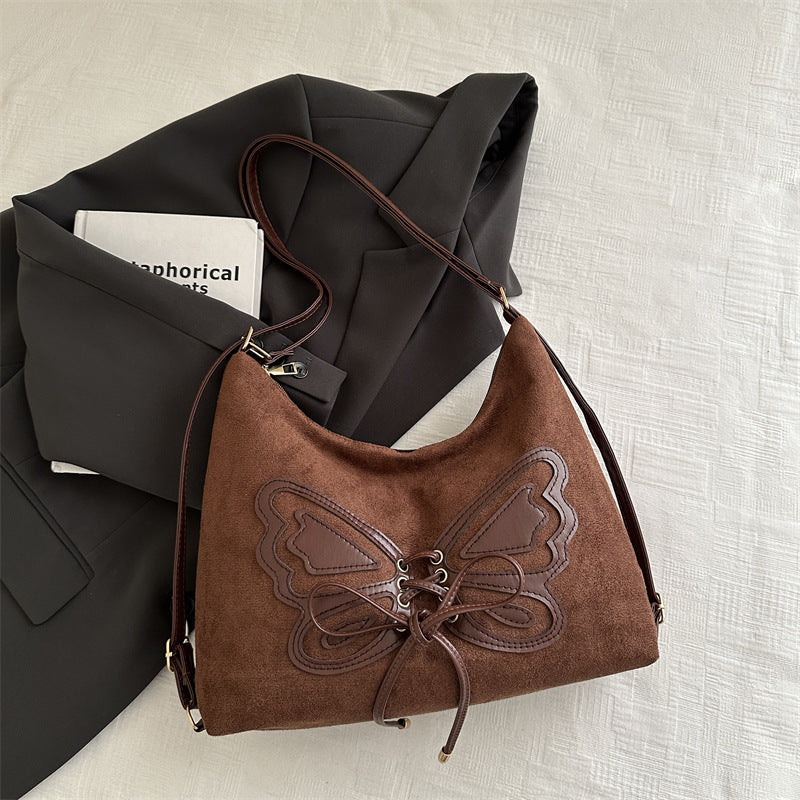 Women's Large Capacity Bow Retro Advanced Texture Tote Bags