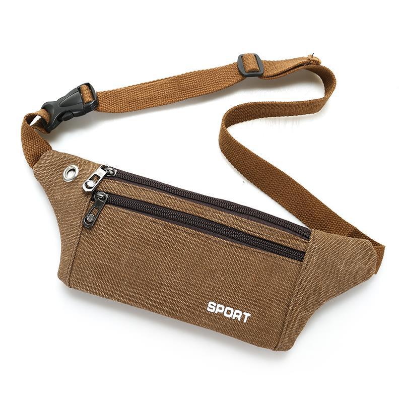 Men's Canvas Mobile Sport Climbing Running Pouch Construction Men's Chest Bags