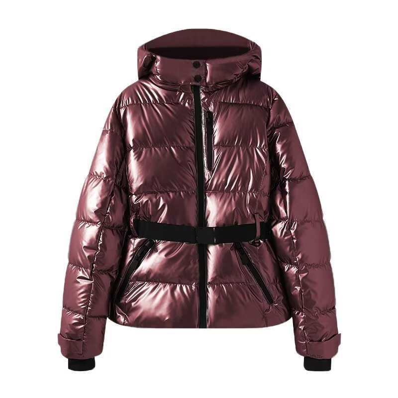 Women's New Hooded Waist Ski Series Coats
