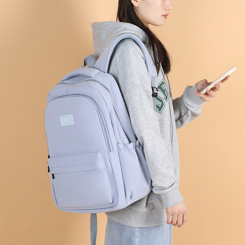 Women's & Men's & Junior's College Style Solid Color High Large Backpacks