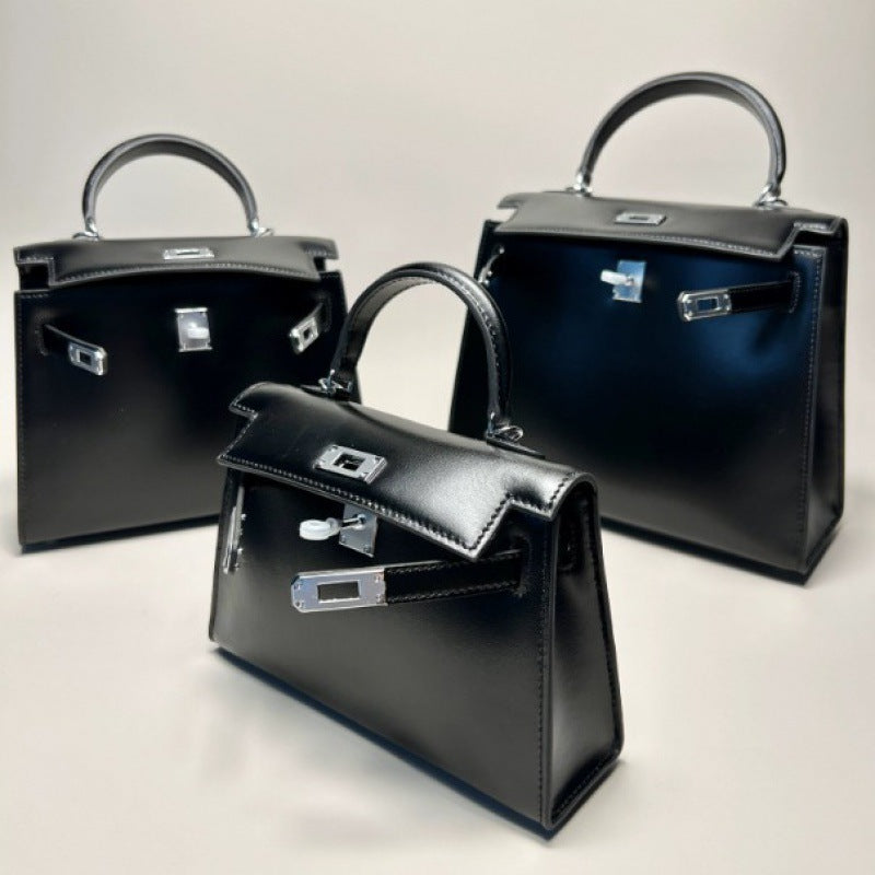 Women's Leather Cowhide Kelly Second Generation One Handbags