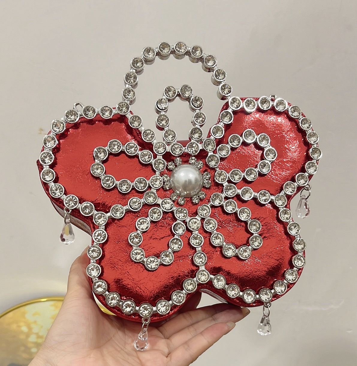 Elegant French Fairy Shiny Flower Pearl Bags