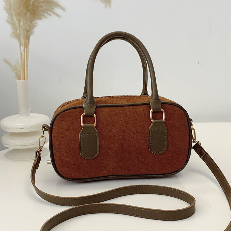 Popular Niche Suede Female Retro Easy Matching Crossbody Bags