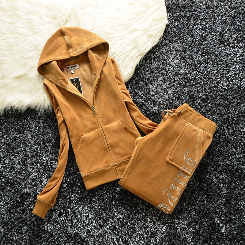 Women's Silk Veet Crown Hot Drilling Lettered Coats