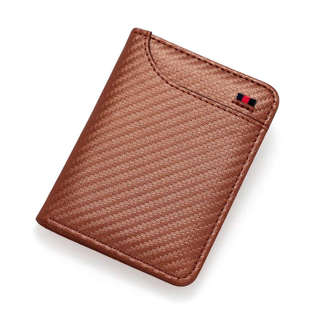 Men's Short Korean Retro Trifold Multiple Slots Card Holder