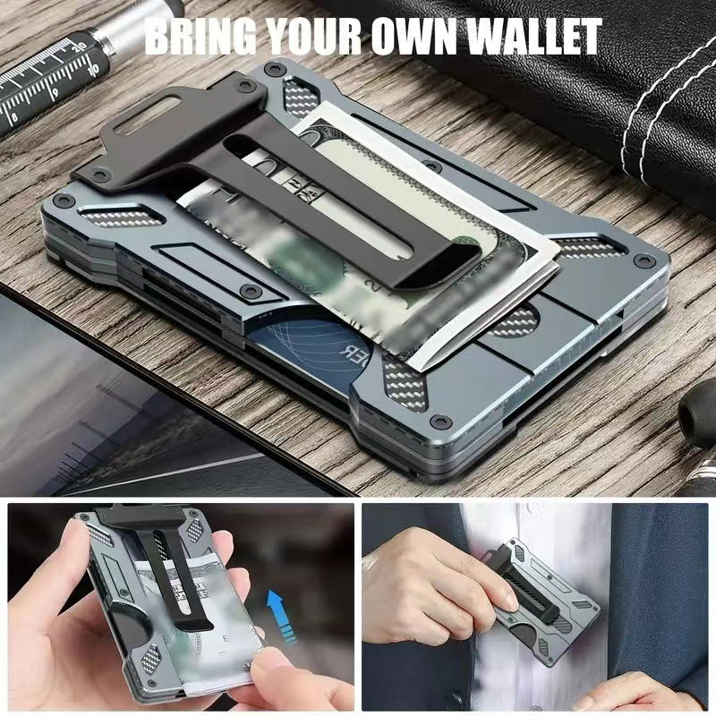 Work Permit Aluminum Alloy Clamp Metal Card Holder