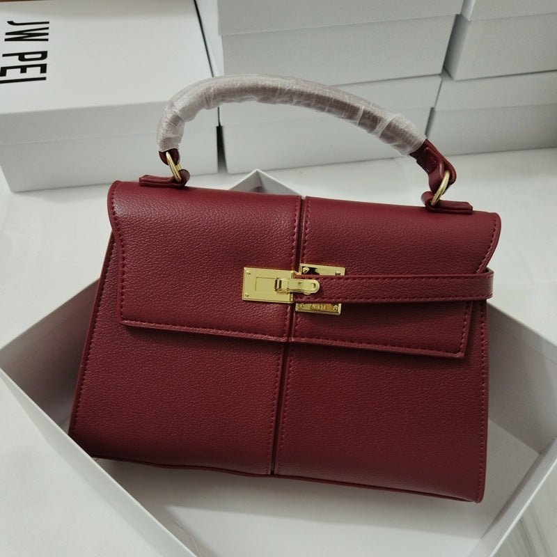 Women's Trapezoid Genuine Leather Advanced Fashion Hand Bags