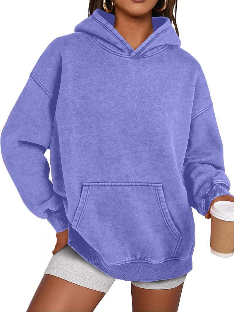 Women's & Men's & Heavy Washed Distressed Hoodie Casual Loose Sweaters