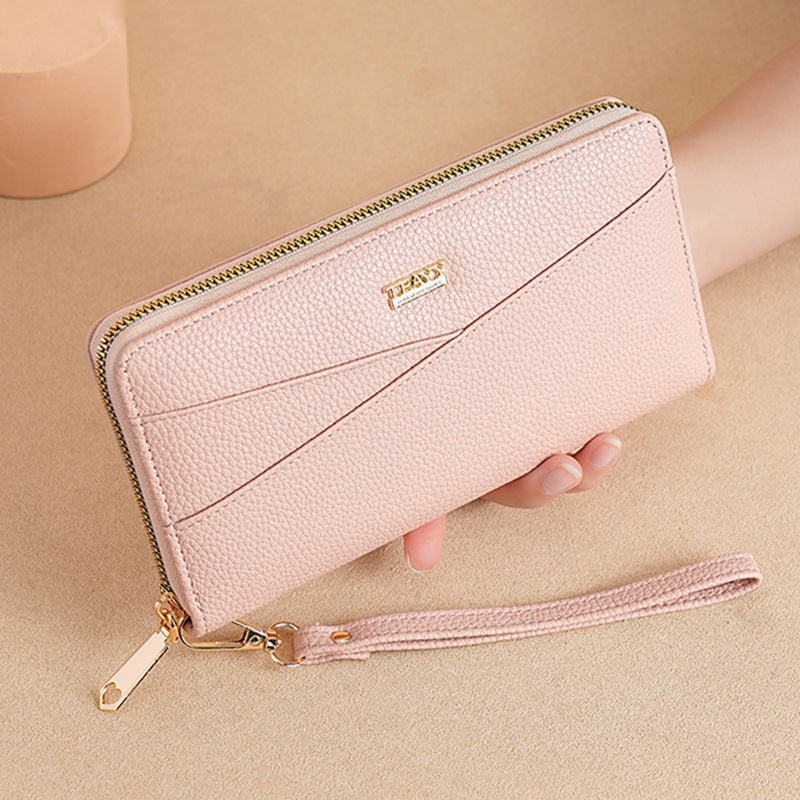 Women's Long Large Capacity Zipper Leather Clutch Ladies Wallets
