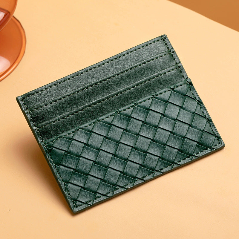 Women's & Men's & Lightweight Mini One-piece Woven Soft Card Holder