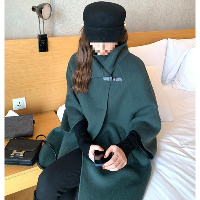 Women's Overcoat Korean Style Casual Mid-length Woolen Coats