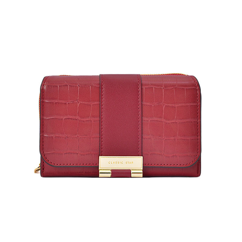 Women's Fashion Attractive Crocodile Pattern Clutch Ladies Wallets