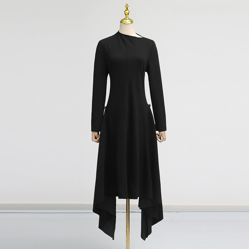 Women's Style Temperament Simple Solid Color Dress Dresses