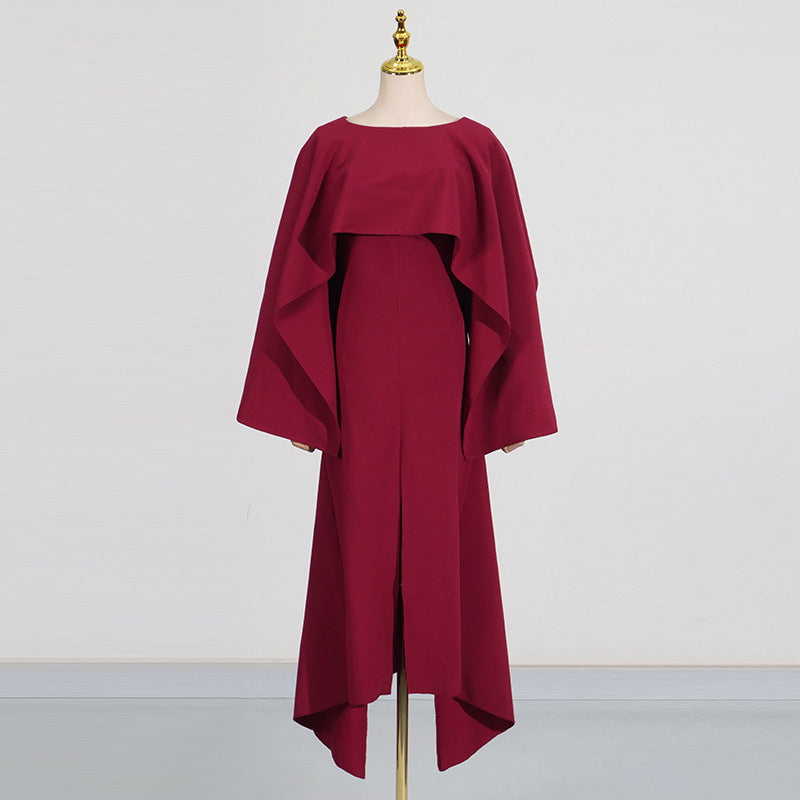 Women's Dress Autumn Fashion French Shawl Design Dresses