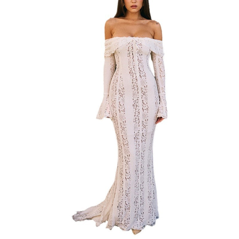 Women's Gentle Lace Dress French Style Temperament Dresses