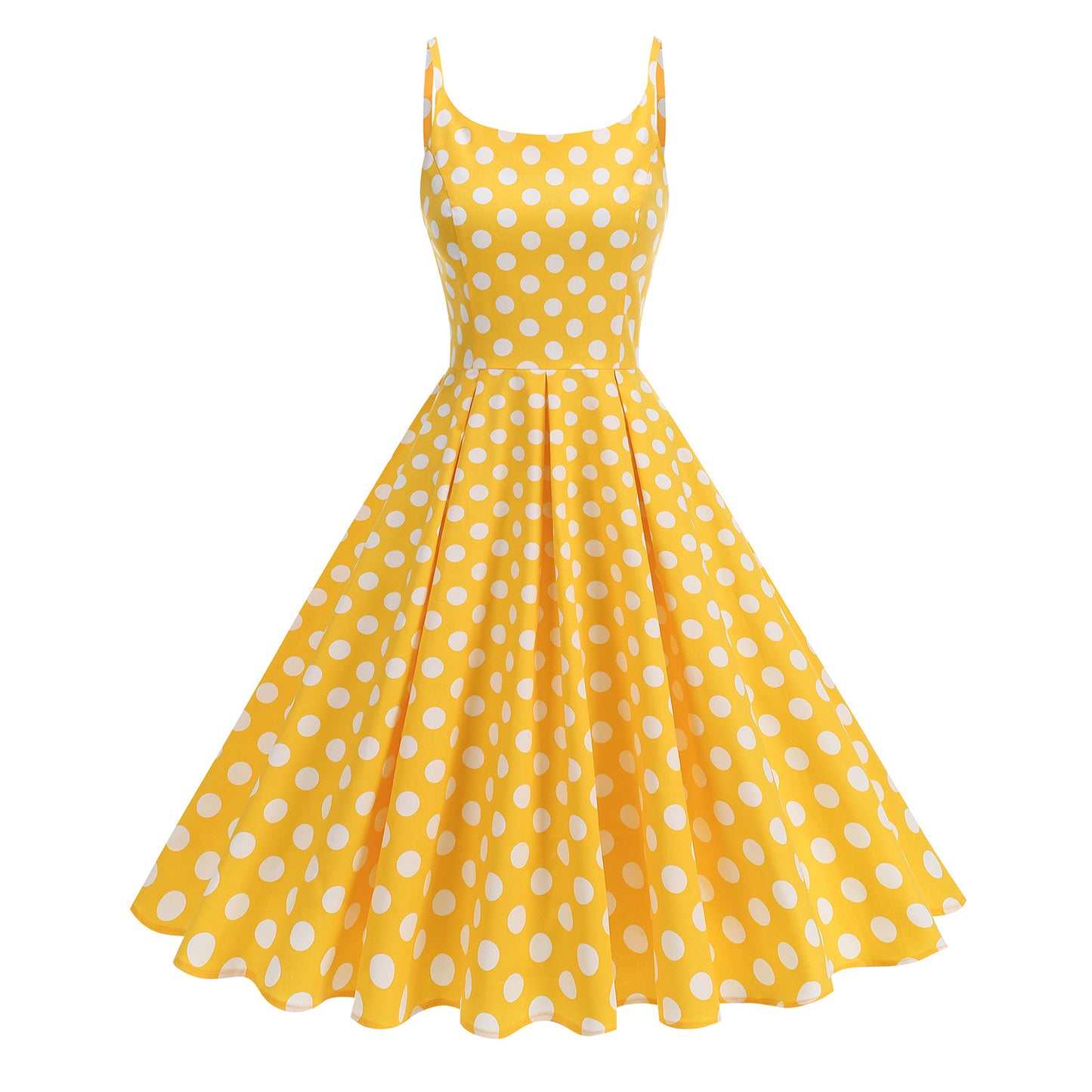 Hepburn Style Retro Dots Slim Fit Dress